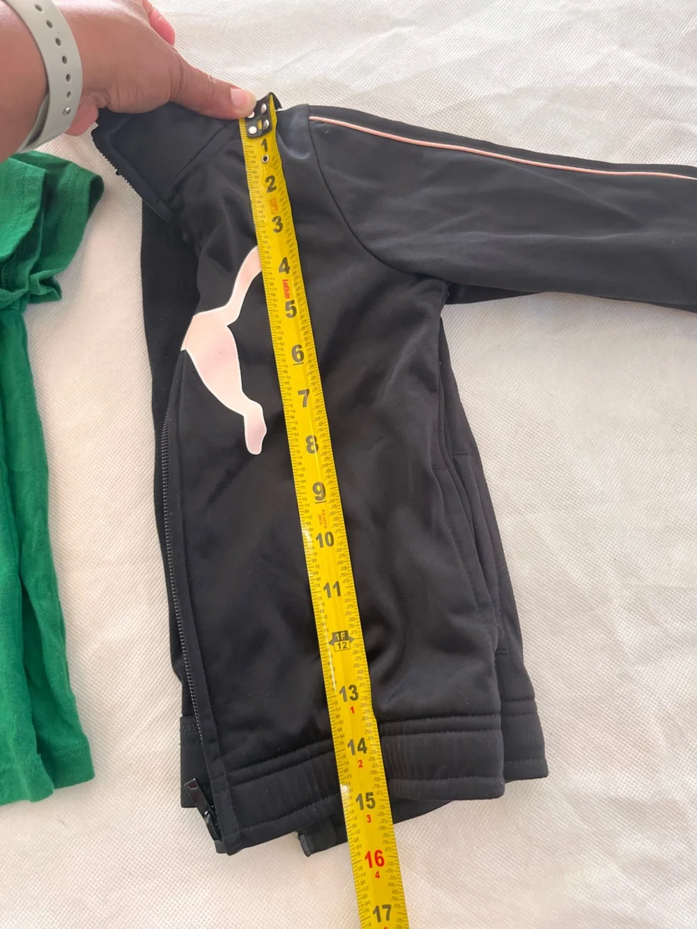 Puma Black Kids Track Jacket with White Logo